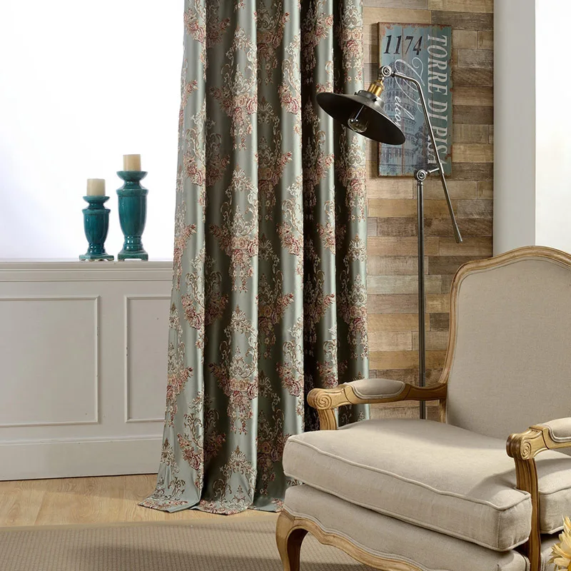 Chinese Style Curtains For Living Room Bedroom Embroidered Shading Cloth Customization Luxury Curtains