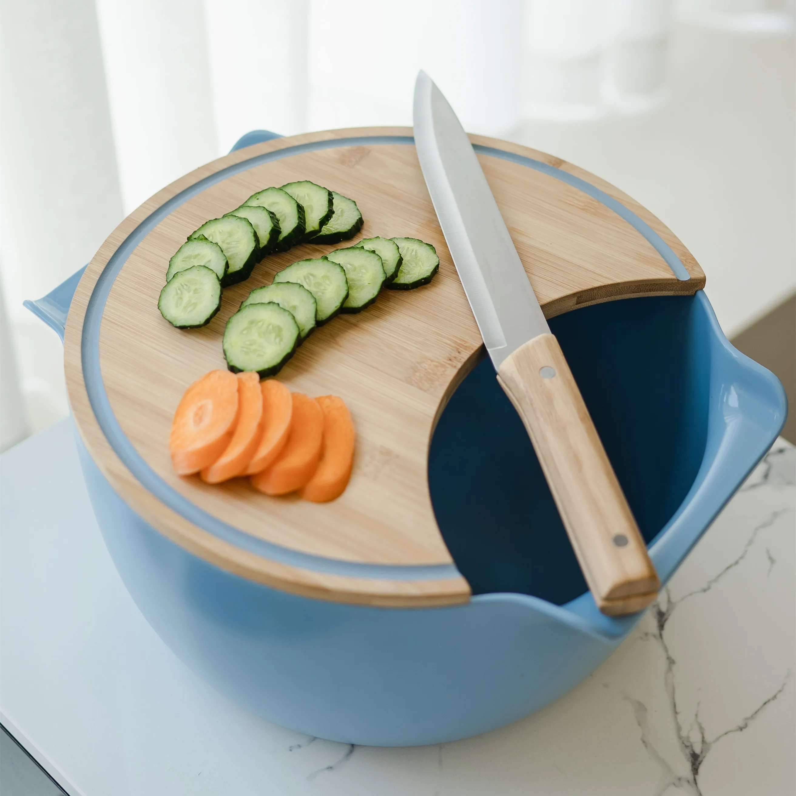 Портативная кухонная разделочная доска для овощей с лотком для хранения пищи, транспортировки и очистки