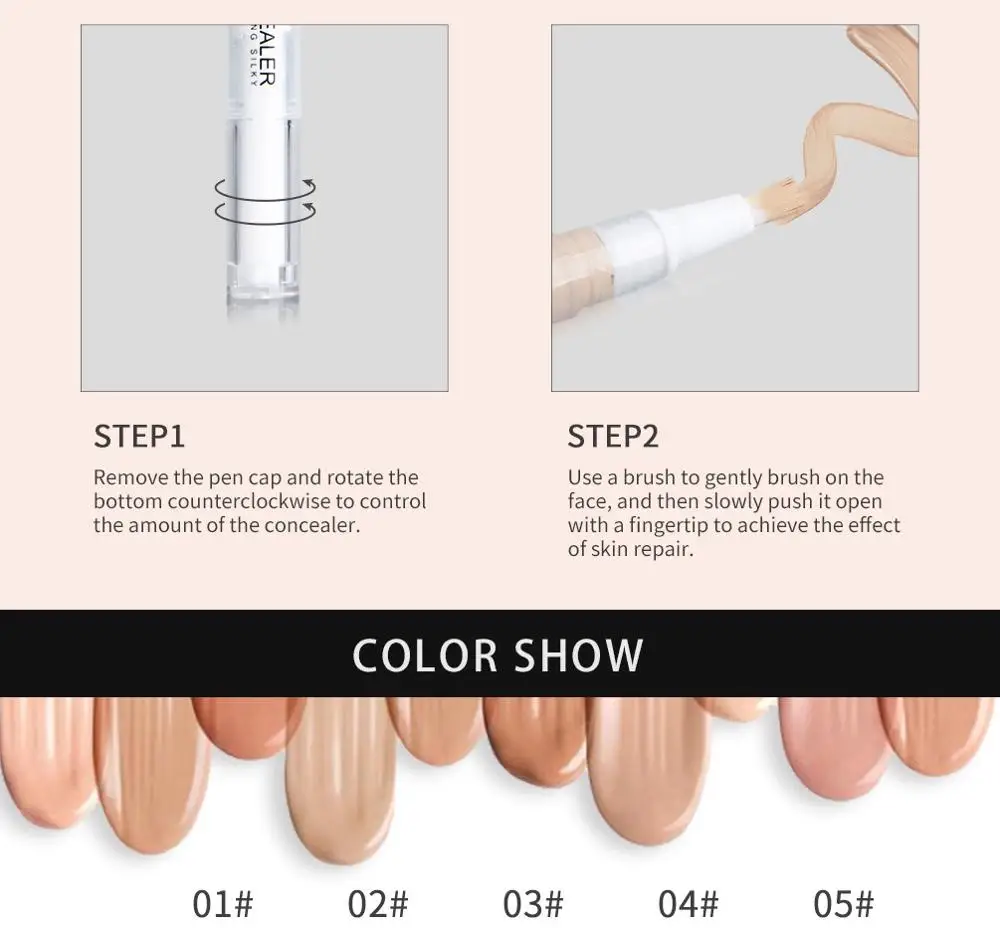 
5 Color FaConcealer Contour Stick Dark Circle Concealer Liquid Correctors Proofreader Girl Makeup Foundation Pen Concealer 