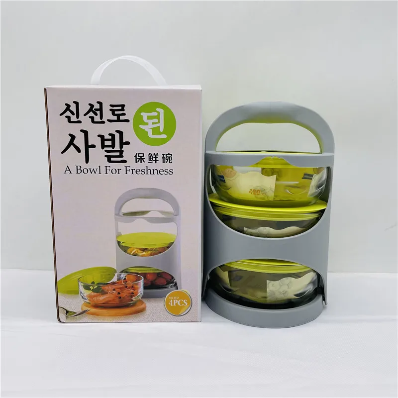 Factory supply attractive price household hygienic glass food storage jar 6pcs