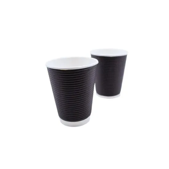 Compostable Biodegradable Travel Take Away Disposable Plain Paper Plates and 8oz 250ml Coffee Cups