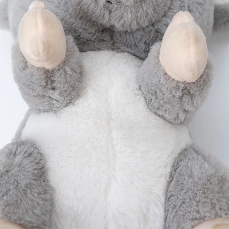 new design mouse rat soft stuffed plush toy stuffed big bright eyes grey and white mouse plush toy