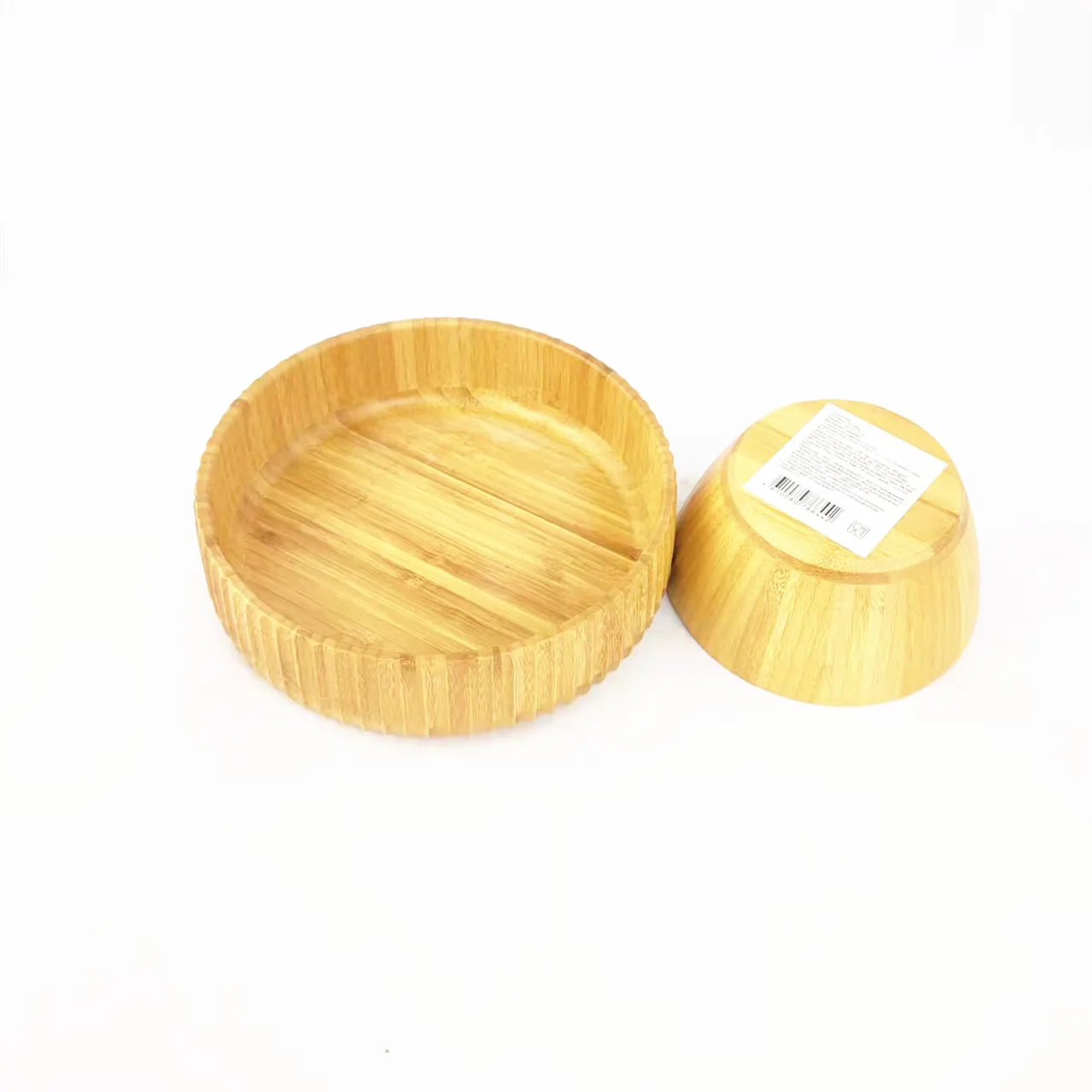 eco friendly bamboo natural wooden wood color fiber salad baby Kids baby feeding Bamboo small plates Bowls set and spoon