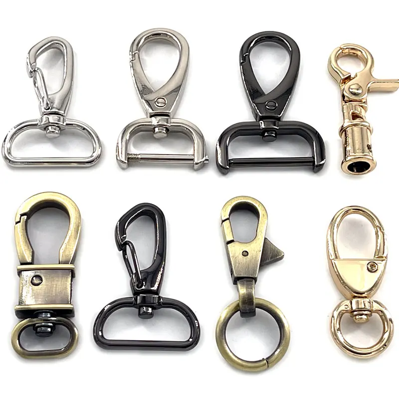 Bag Golden Nickel Plated Custom Shaped Clasp Heart Lobster Clasp Carabiner Keychain Snap Hook Buckle