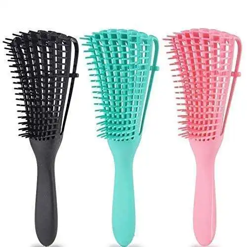 Wholesale Custom Logo Detangling Massage Fast Drying Vent Detangler Hair Brush Detangling Brush For Curly Hair Brush Curve