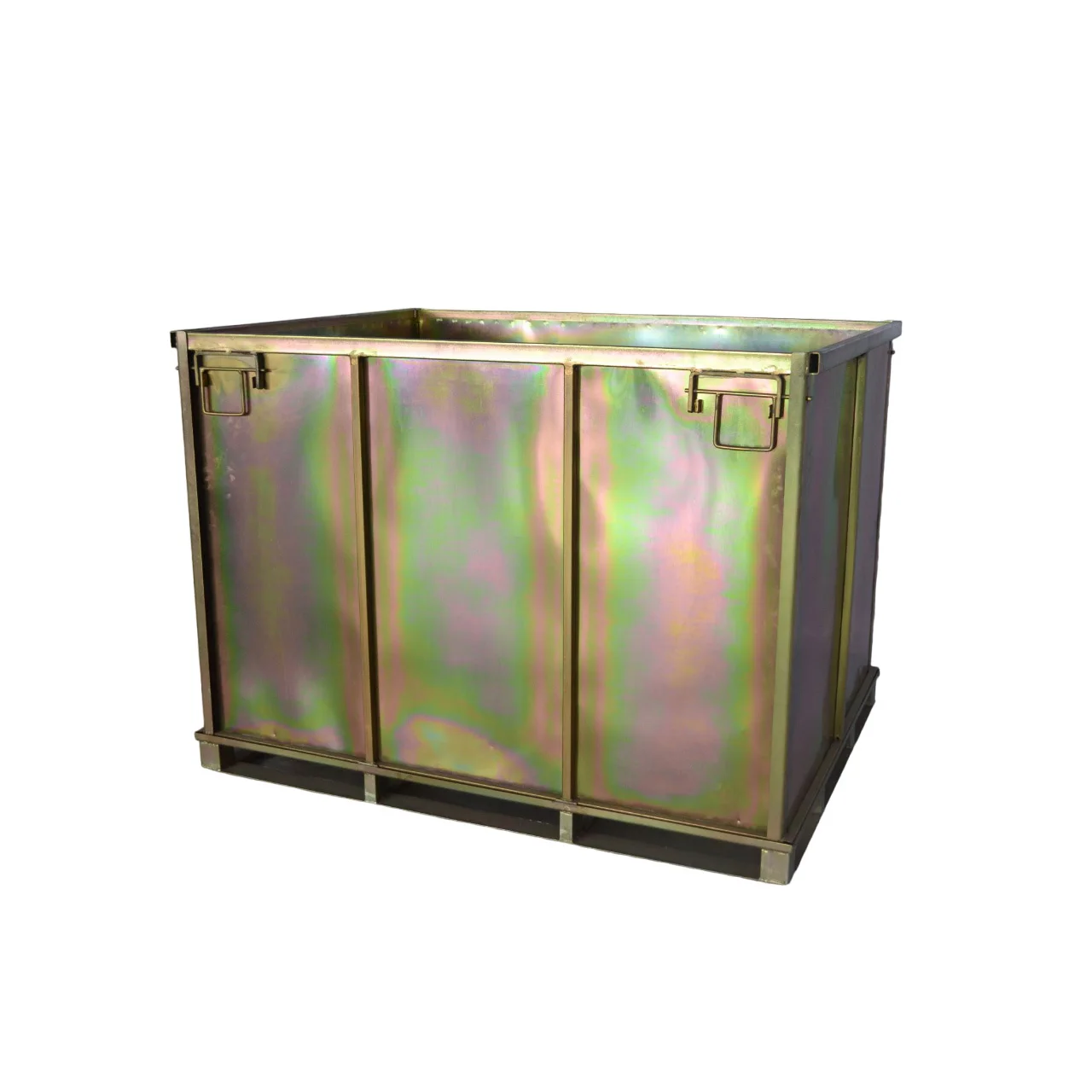 BHK49 Large storage capacity collapsible steel box with hing quality