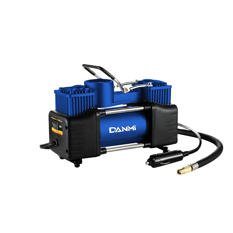 DANMI Portable air compressor for car with double cylinders  Air pump for car DC12V