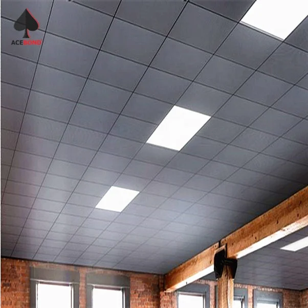 ACEBOND Metal Ceiling System Aluminum Perforated Square Ceiling Tile for Office Project Modern Aluminum Alloy Office Building