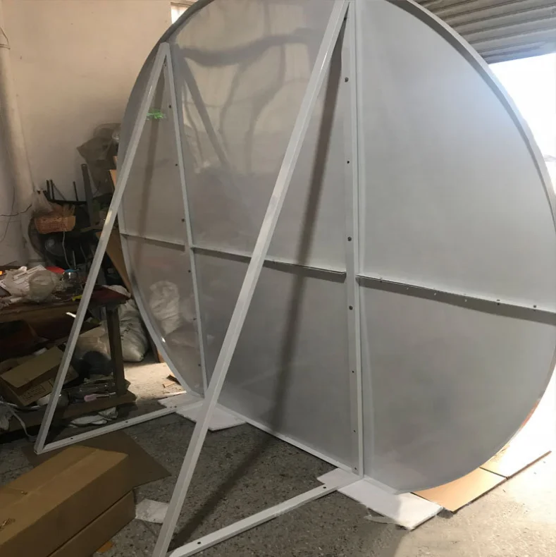 Wedding Backdrop Circle Round White Wedding Arch Metal for Wedding Favor Decoration Stage