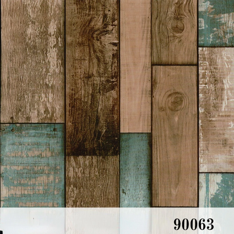 3D Wood Grain Vinyl Wallpaper Roll Waterproof Desktop Cabinet Door Furniture Renovation Modern Furniture Decoration Stickers