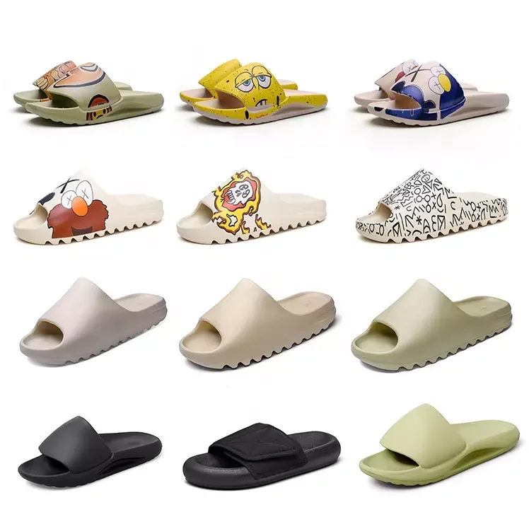 yeezy slide slippers 2022 High quality yeezy beach sandals slippers Couple fishbone indoor bathroom sandale yeezy slippers