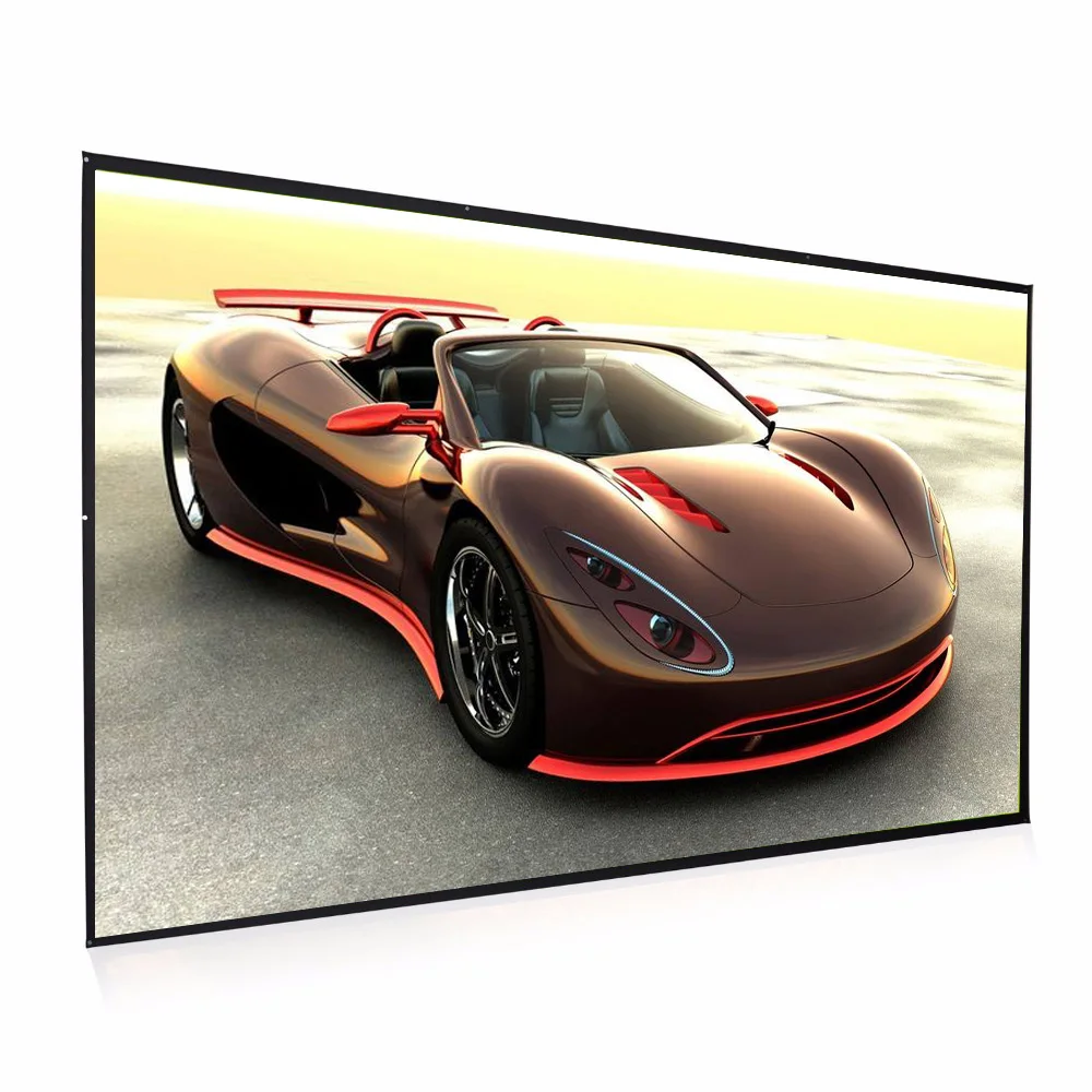 100 inch projector screen High-definition Screen Portable White Curtain proyector screen 16:9