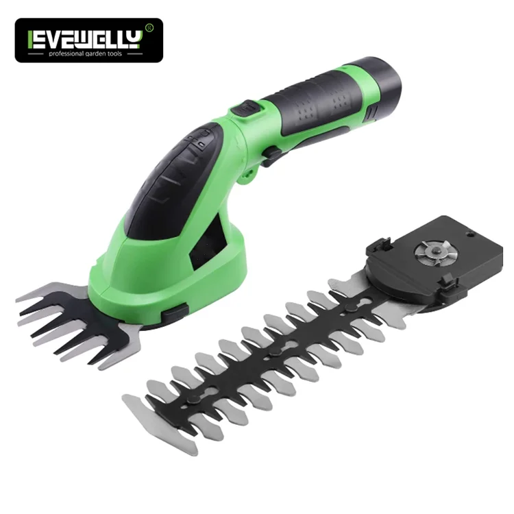Portable  7.2v 2 In 1 Wireless Lithium Battery Shrub Pruning Shear Powerful Battery Garden Hand Hedge Trimmer