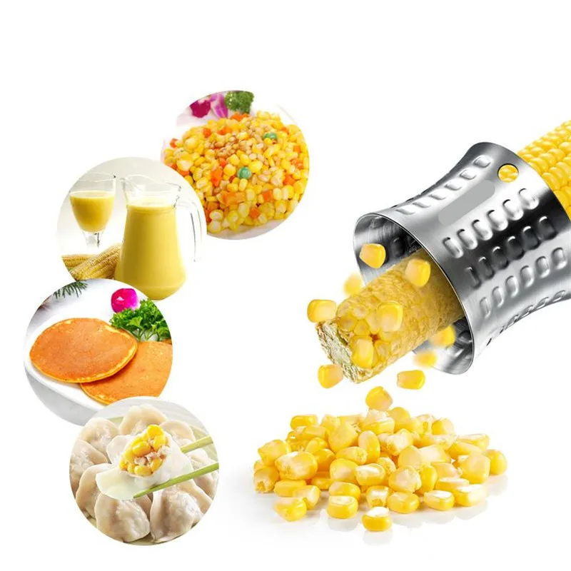 
Creative kitchen cooking corn threshing peeled corn kernels stainless steel 304 mini corn threshing 