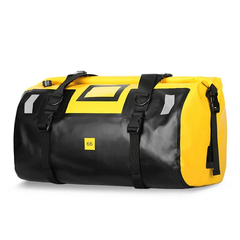 Waterproof PVC Motorcycle Rear Tail Bag 50L/80L Big Capacity Saddle Travel Dry Shoulder Bag for Motorbike Luggage Seat