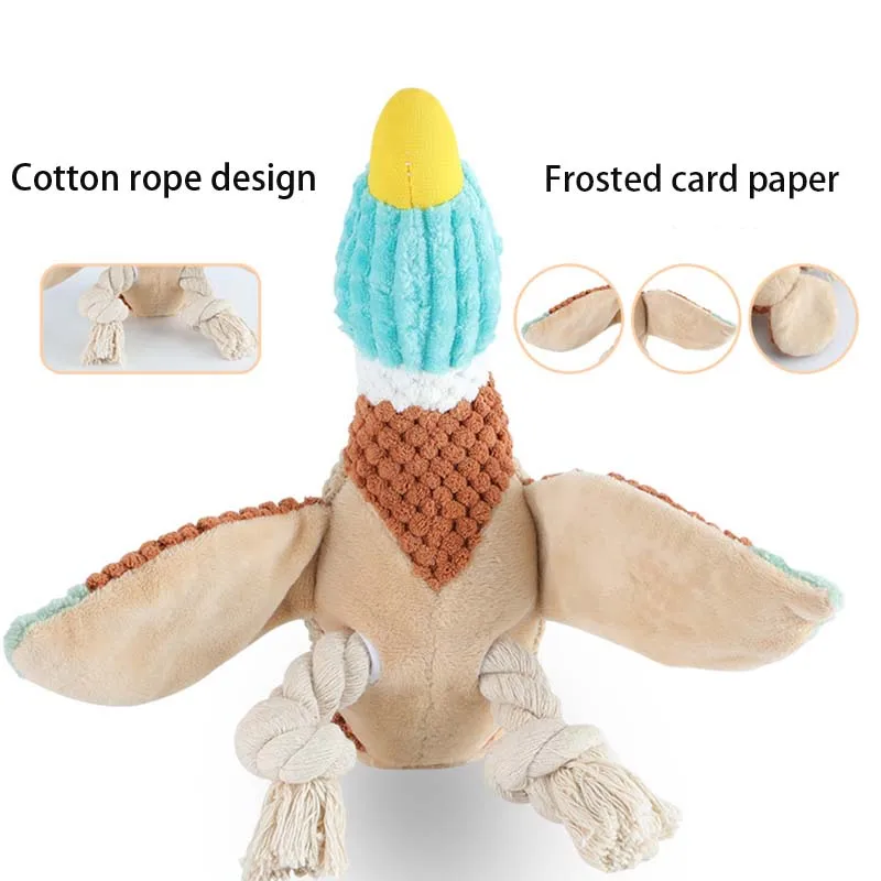 LovePaw Hot Sale Tug of War Pull Interactive Dog Toy with Rope Knot Stuffed Animal Dog Plush Toy Durable Squeaky Dog Chew Toy