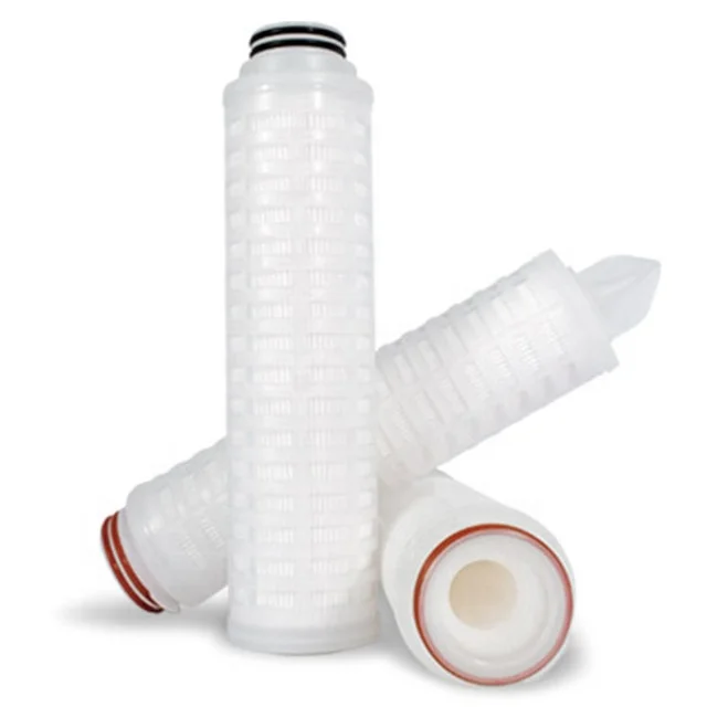 Higher Throught 0.1um PES Membrane 10' Pleated Filter Cartridges For oilfield Water Injection Filtration in Oil Industry