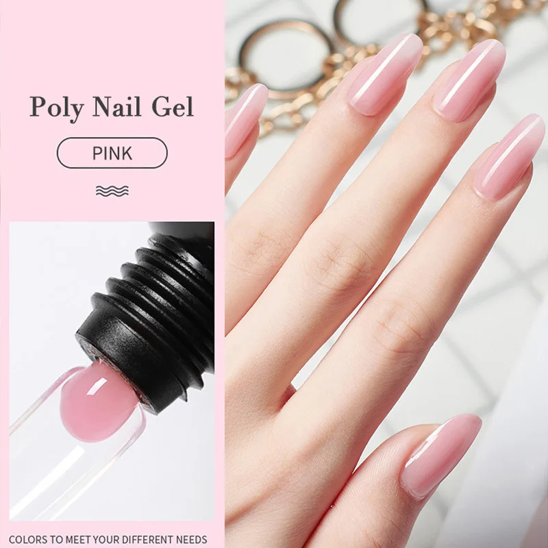 MSJ Professional Poly Extension Gel Nail Kit with Slip Solution 100pcs Nail forms and Nail Clips for Poly Gel Starter Kit