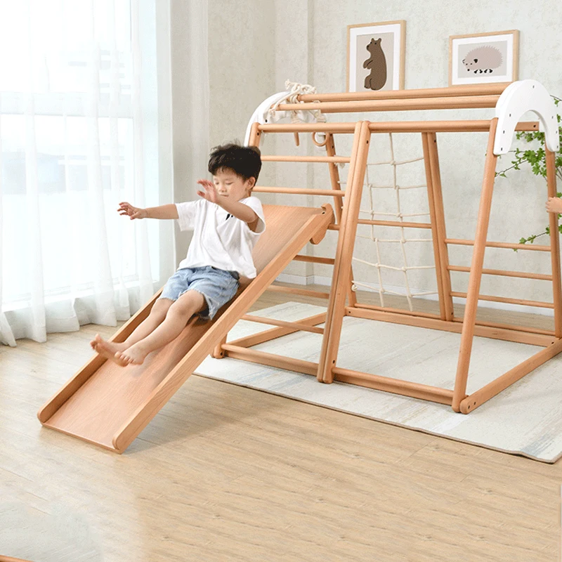 2023 High quality kindergarten kids swing and slide set playground play ground climber slide children frame climbing for kids