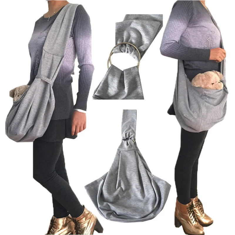 Reversible Sling Adjustable Denim Shoulder Casual Travel Pet  Carrier Bag