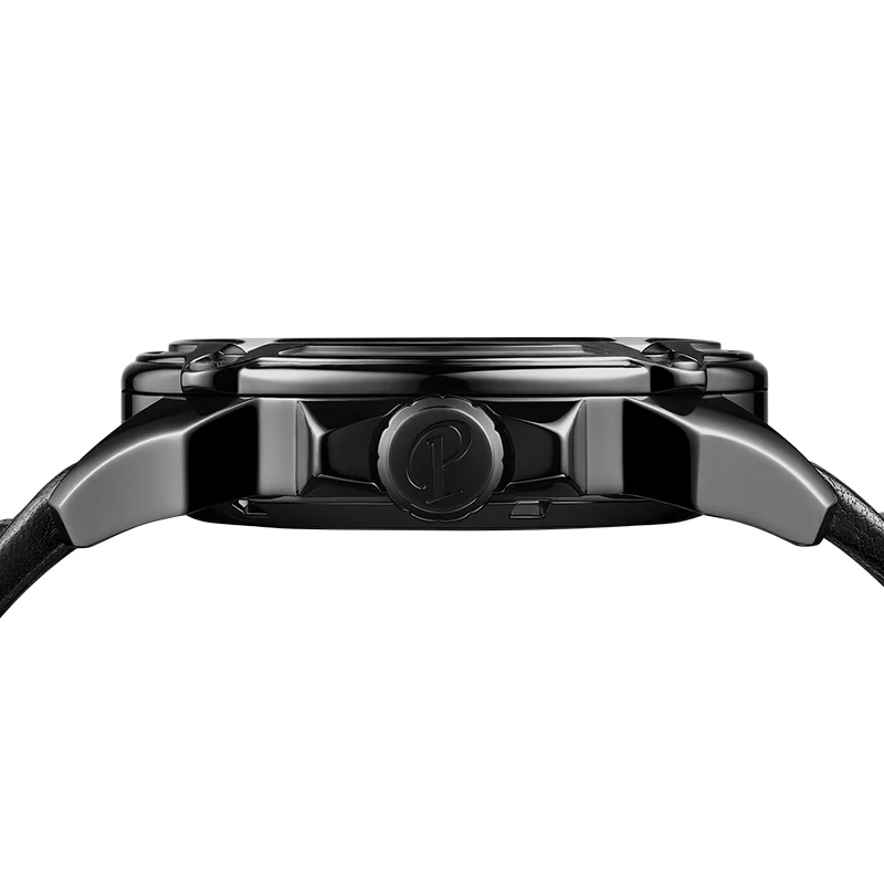 Parnis 44mm Skeleton Men Wristwatch Mechanical Watches Japan Miyota 82S5 PVD Coated Black Case Mechanic Military Pilot Watch