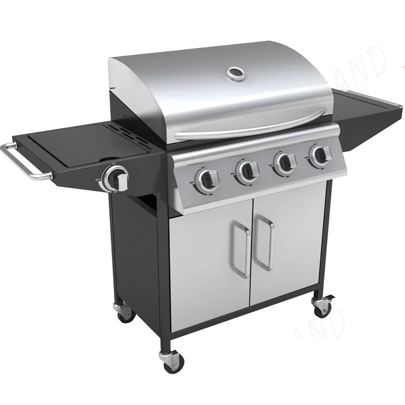 Matte Black Multifunction BBQ Gas Grill Stove Portable Gas Outdoor