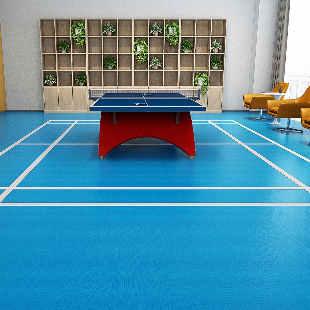 Decoration pvc printed film  eco-friendly digital printing floor film  0.07mm SPC PVC LVT custom badminton court flooring