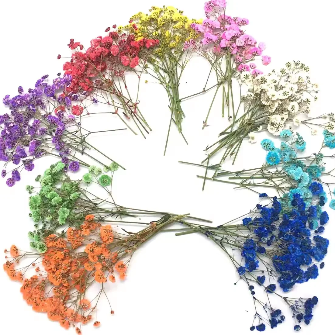 Wholesale Artificial Natural Dried Baby Breath Flowers Gypsophila Embossing for Wedding Home Party Decor DIY Materials