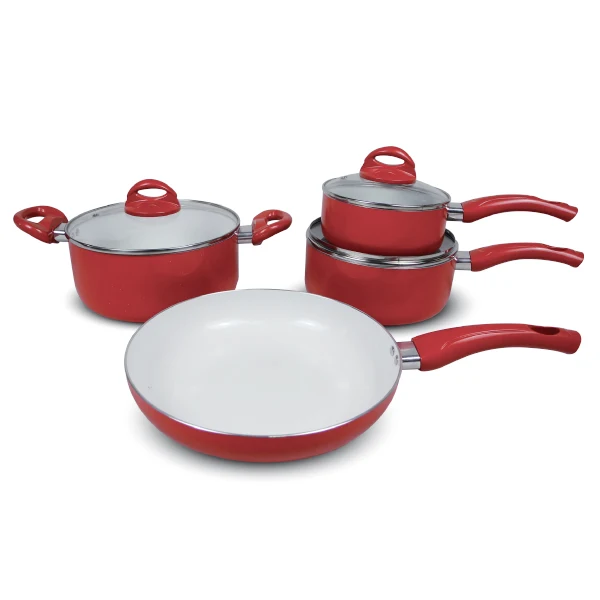 Popular selling kitchen equipment aluminum non-stick granite cookware set
