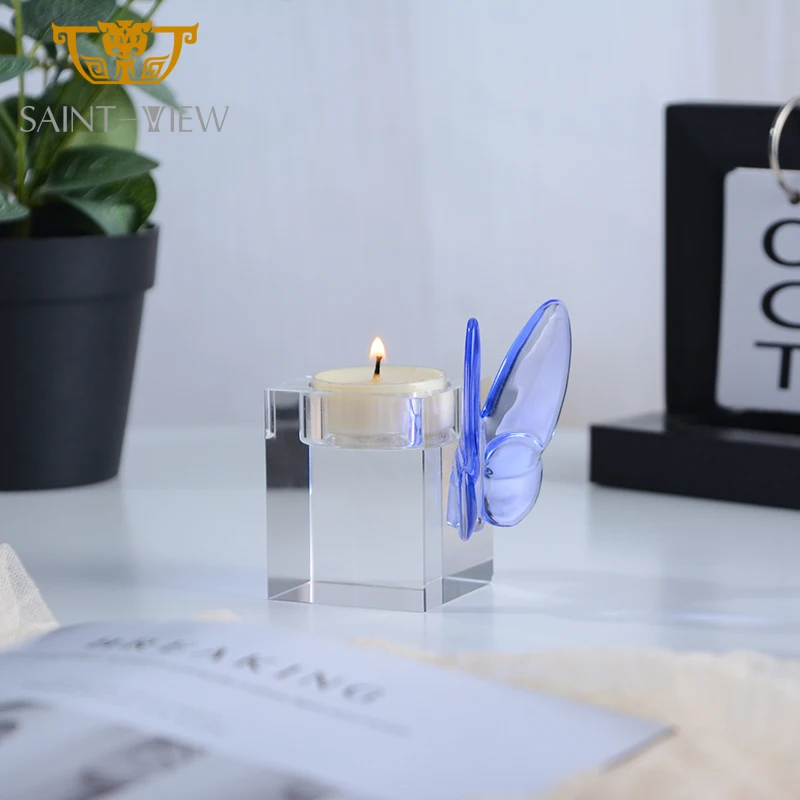 Ramadan Clear Crystal Tealight Burner Candle Holder for Home Decoration Party Atmosphere Decoration