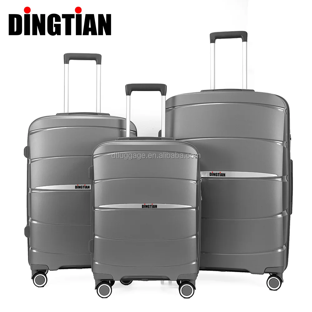 2023 New Type Design PP Luggage Wholesale Trolley Suitcase Expandable PP Carry On Bag 20 24 28inch