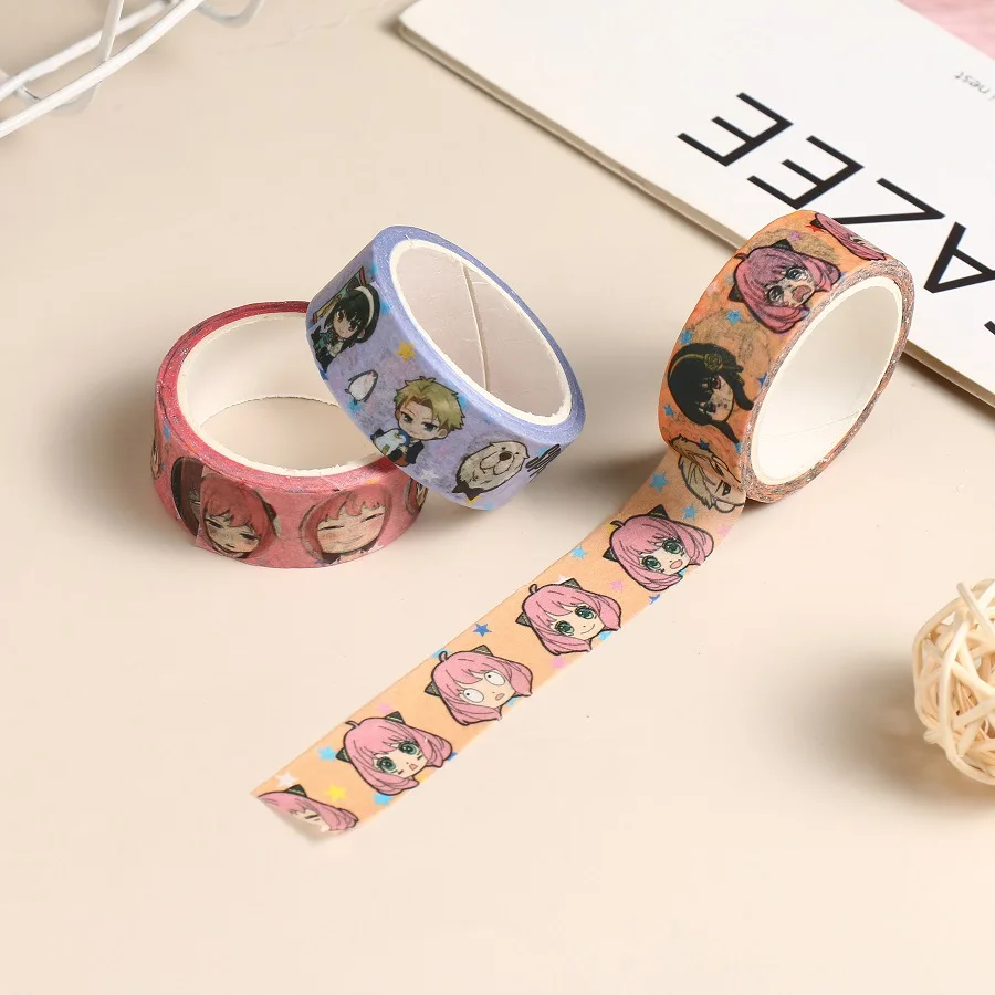 SPY X Family Adhesive Tape Toys Anime Peripherals Cartoon Print DIY Handmade Accessories Gift Wrap Supplies Kids Gifts Promotion