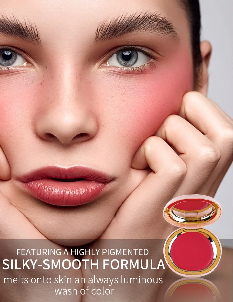 Hot Selling Cheek Tint Moisturizing Silky Pink Cream Makeup Vegan Pigment Private Brand Mousse Creamy Face Cheek Blushes