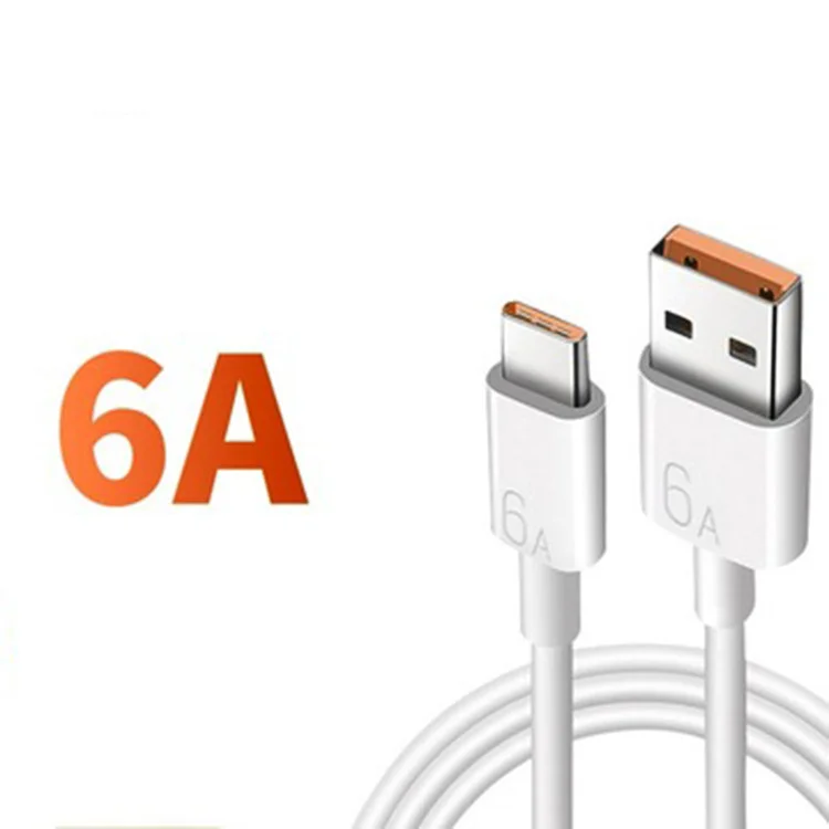 1M mobile phone charging cable 6A fast fast charging usb-c data cable Type-c 6a data cable charging for Huawei