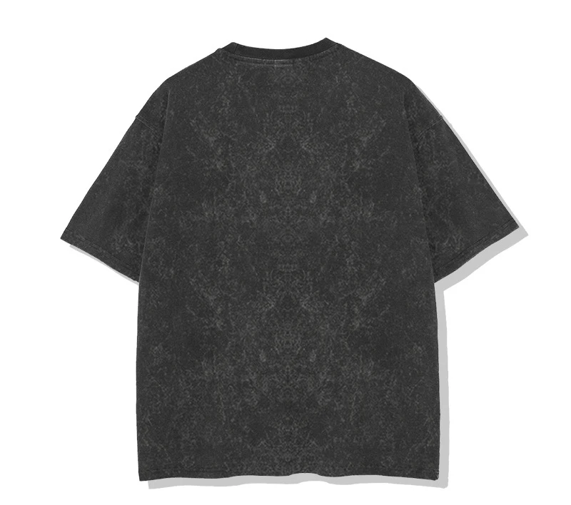 Винтажная стретая футболка высокого качества Хлопковая мужская стираемая Футболка оверсайз индивидуальная уличная одежда