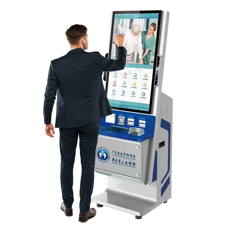 Custom 32 inch hospital health check self service ordering check in kiosk with touch Screen kiosk