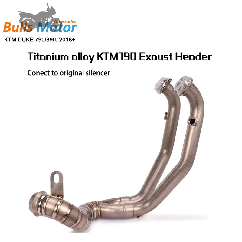 High Performance Titanium Exhaust For KTM Duke 790 890 Exhaust Headers Decat Pipe Muffler Slip On Middle Link Pipe Full Line