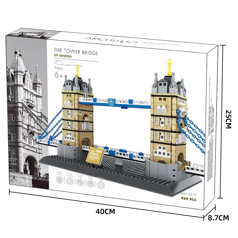 World Famous Building 3d Puzzle Celebrated Landmarks Tower Bridge-London England educational building toy