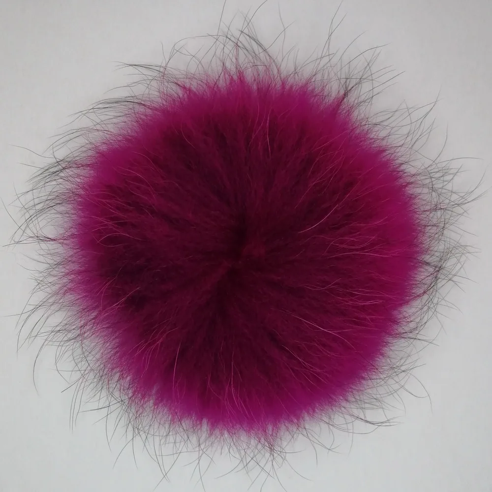 
Ornamental pendants fluffy pom pom fur keychain real raccoon fur ball with long hairs 
