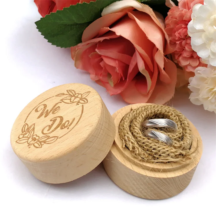 Mini Round Wooden Box Small Storage Wooden Box Black Friday Ring Jewelry Box,Wood Storage Container Case