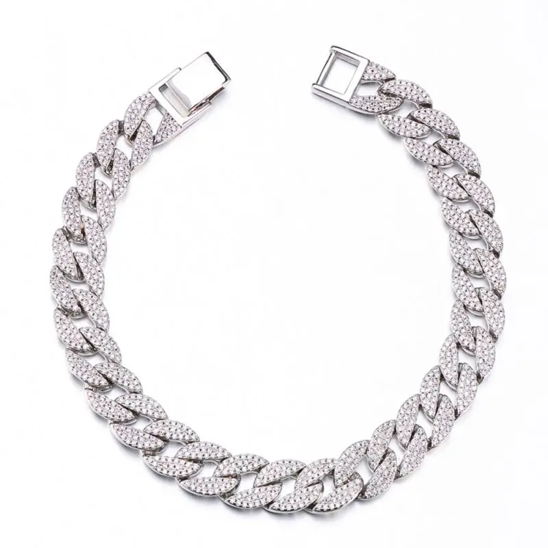 diamond gold cuban link bracelet moissante cuban bracelet baguette cuban link bracelet