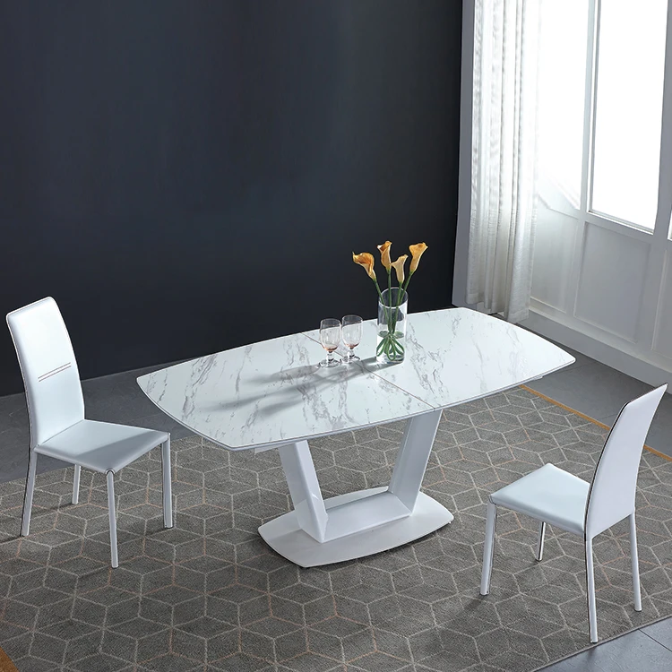 Ultra practice Luxury Expand table pull out marble top Space saving lounge furniture