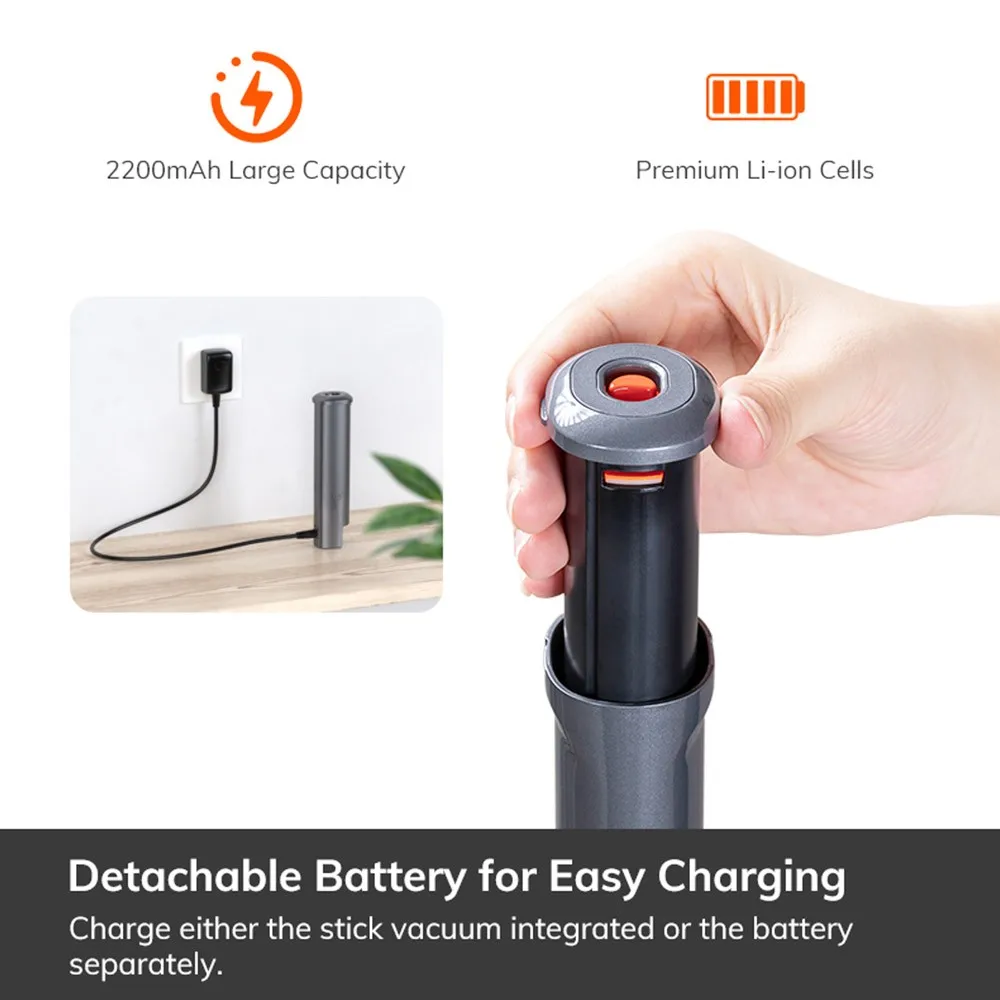New Arrival 2200mAh Detachable Battery Powerful Suction ILIFE H11 Cordless Handheld Vacuum Cleaner