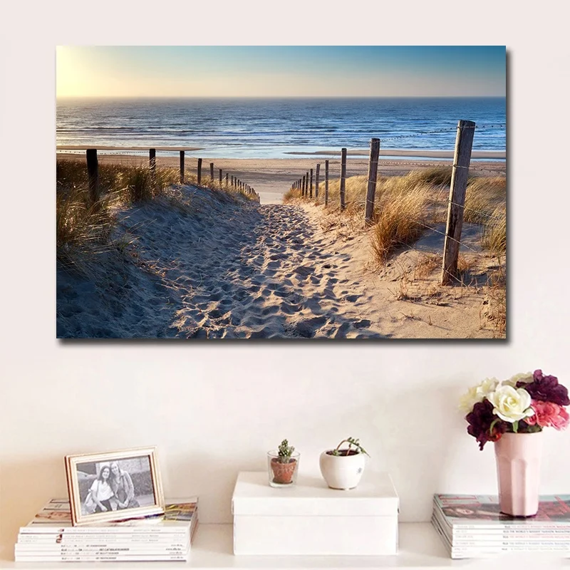 Poster and Prints on Canvas Art  Modern Landscape Custom Photo  large living room wall pictures