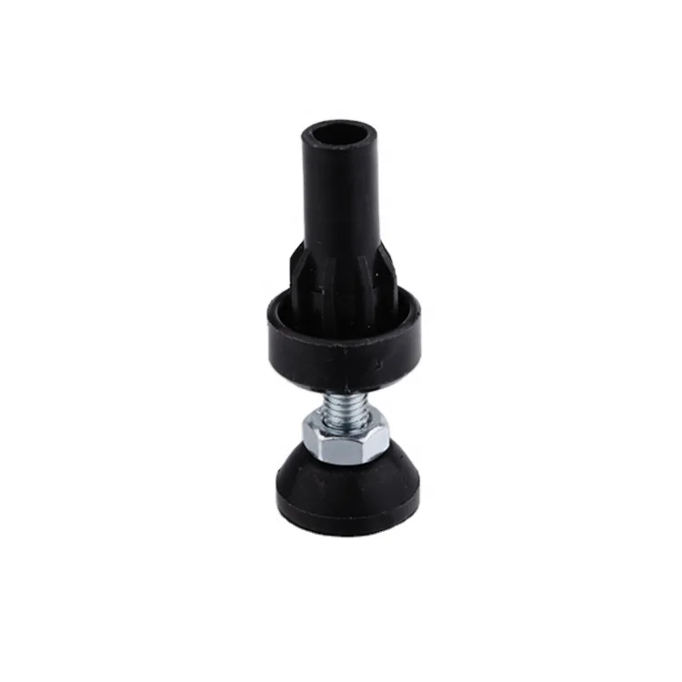 FH-1200L Steel small swivel leveling feet with black PP base