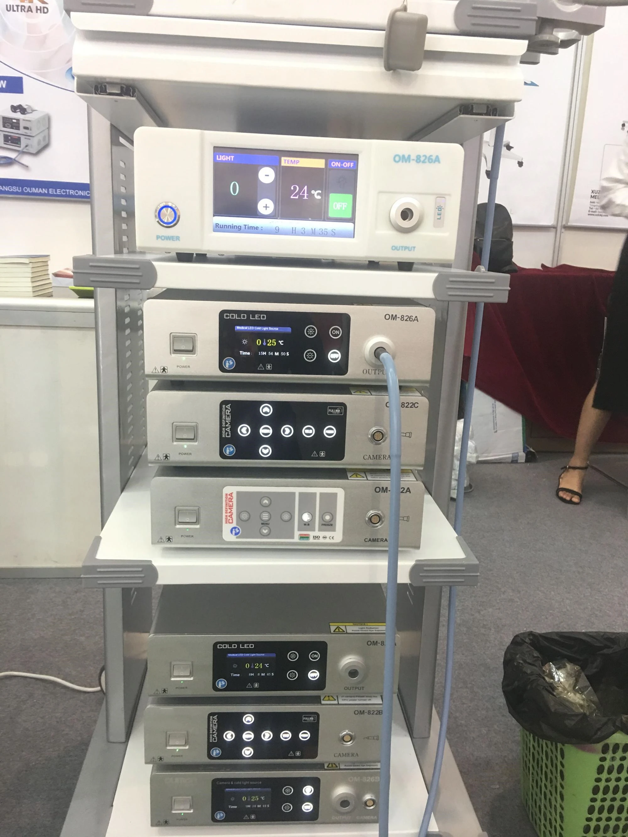 Medical laparoscopic tower endoscopy camera system set OM-822A