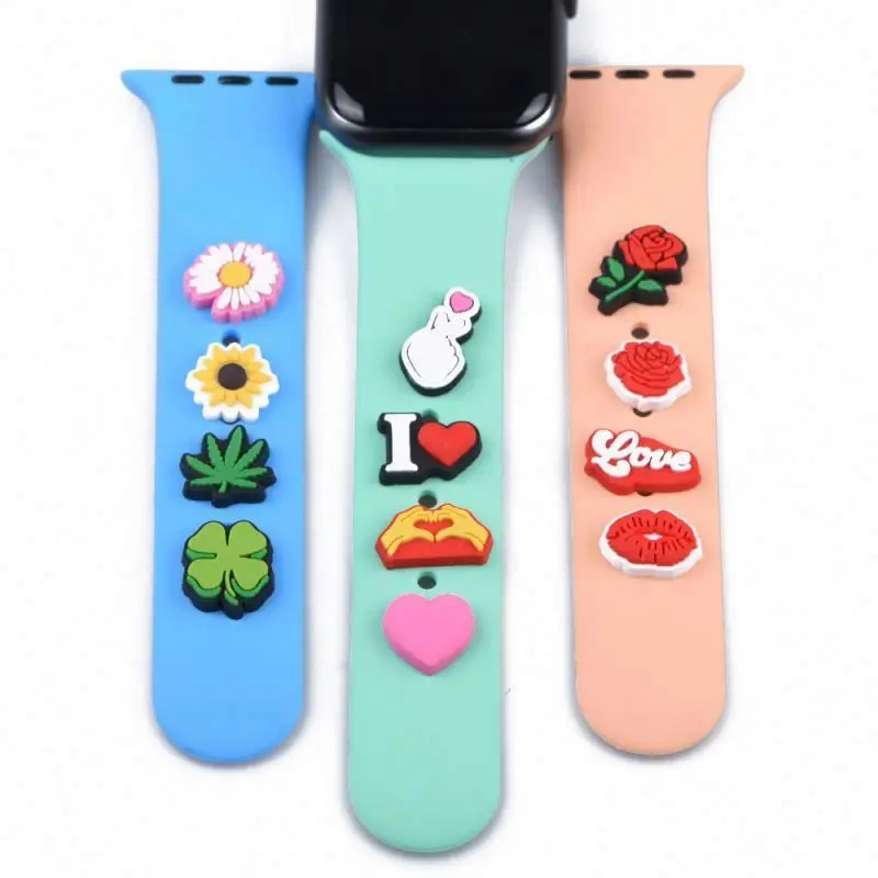 2025 PVC Watch Decoration Charms For i Band Bracelet Metal Leg Decorative Nails Sport Strap Ornament Accessories