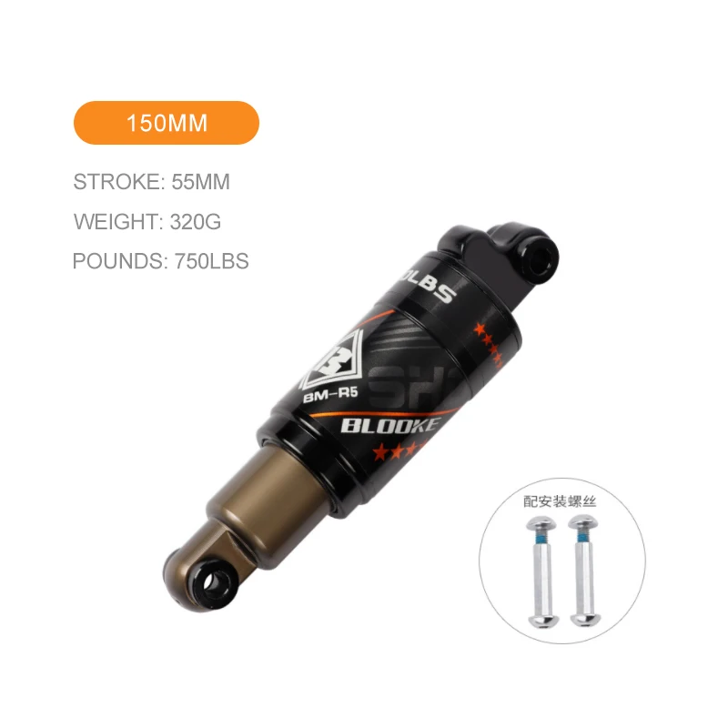 Mountain Bike Rear Shock Absorber Air Double Chamber