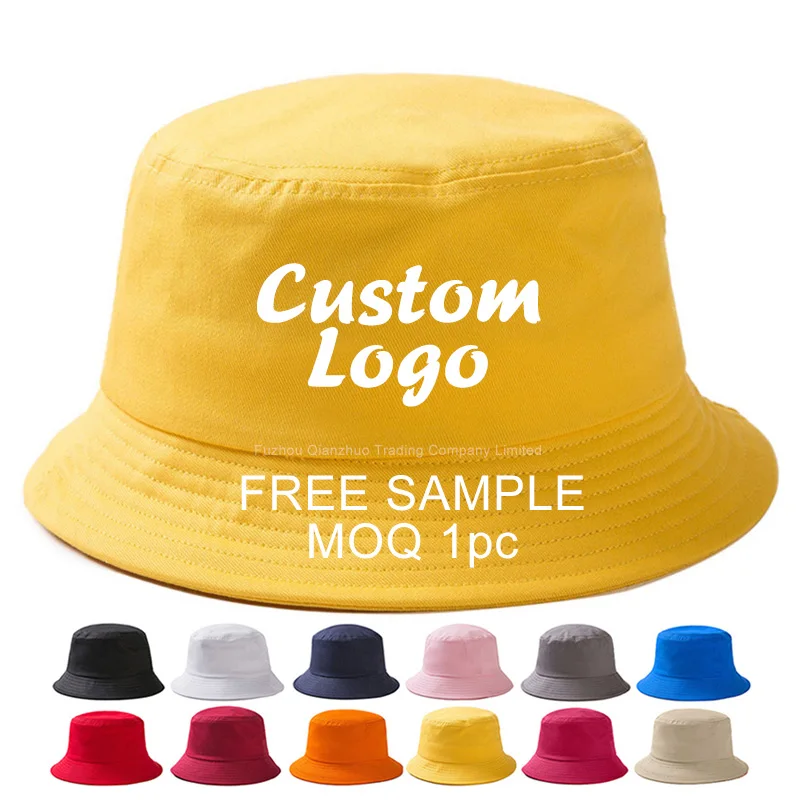 OEM Custom bucket hat High Quality Summer Cheap Wholesale Blank Cotton Men 3D Puff Embroidered Print Custom Logo for Women Kids