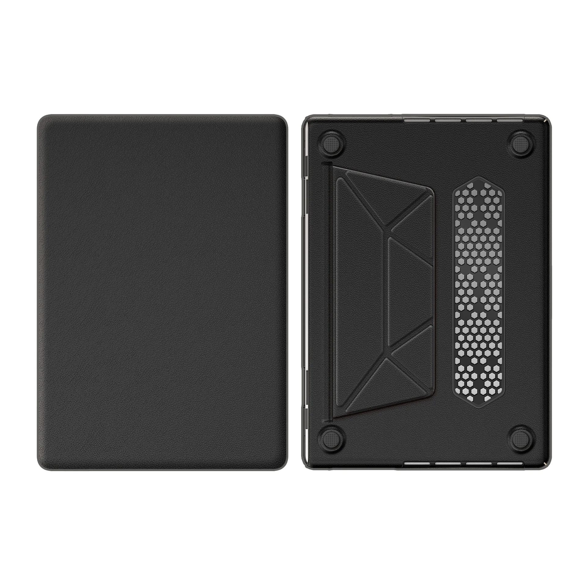 New PU Leather Hard PC Shell Protective Cover Case with Hidden Stand for MacBook Pro 16inch 2024 2021 A3404 A3186 A2991 A2780